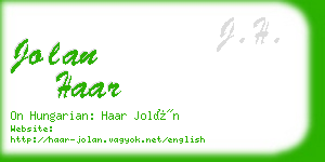 jolan haar business card